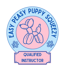 Easy Peasy Puppy Squeezy qualified instructor badge